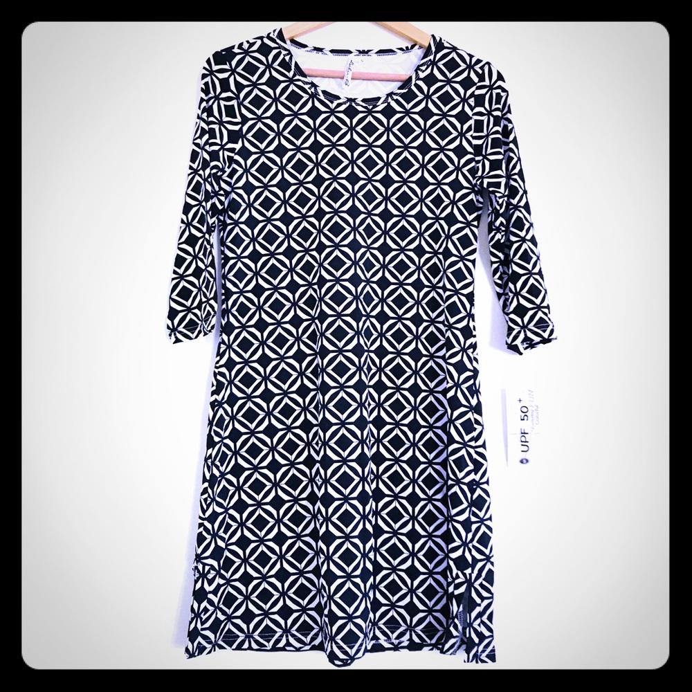 Lulu-B UPF 50 Fun Geometric Print Dress